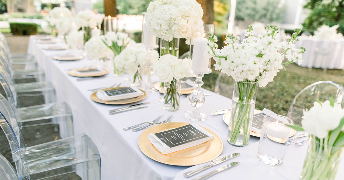 wedding reception flowers